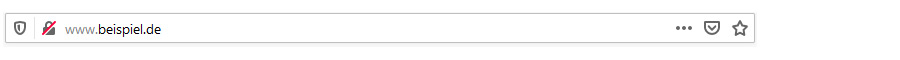 Nicht geschützte Webseite in Firefox